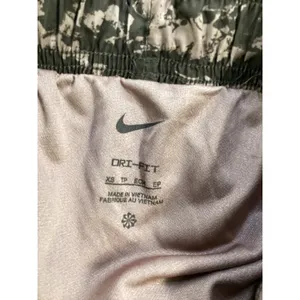 Nike DriFIT Womens XS Running Shorts Mauve Brown Abstract Print Athletic Workout thumbnail 3