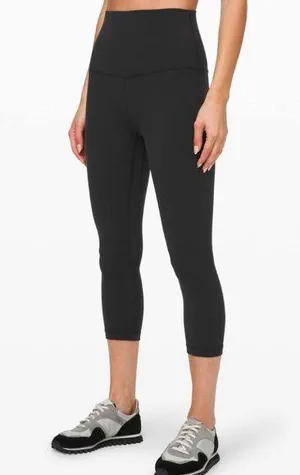 lululemon athletica Black High-Waisted Cropped Leggings thumbnail 1