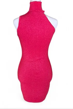 Revolve Luz Metallic superdown Pink One-Shoulder Glitter Mini Dress thumbnail 5