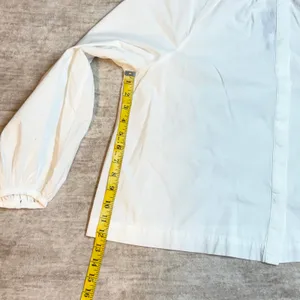 Universal Threads Women’s Large White Cotton Long Sleeve Blouse Top Office New thumbnail 3
