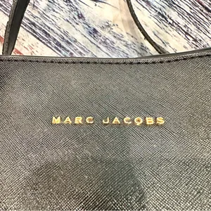 Marc Jacobs Black Saffiano Leather Luggage Tag Tote Bag thumbnail 3