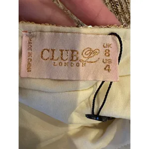 Club L London Skirt Women 4 Light Gold‎ Sequins Doing it For the Glam Maxi NWT thumbnail 8