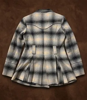 Stetson Women’s Western Plaid Double Breasted Wool Blend Jacket S thumbnail 11