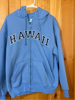 Blue Hawaii Hoodie Size M thumbnail 1