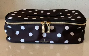 kate spade Black with White Polka Dot Insulated Lunch Carrier thumbnail 1