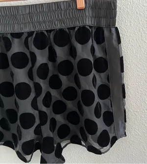 Victoria’s Secret Semi Sheer Elastic Waist Velour Dot Shorts XL thumbnail 3