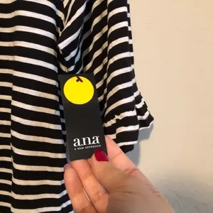 NWT ANA Black/White Striped‎ Top thumbnail 3