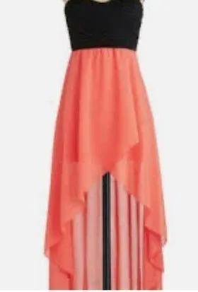 Casting empire waist pink strapless dress L thumbnail 1