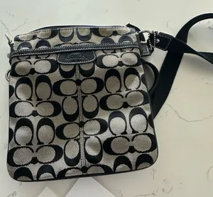 Coach Black and White Women's Crossbody thumbnail 1