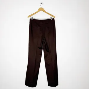 White House Black Market Wide Leg Trousers Burgundy Brown Size 6 Dress Pants thumbnail 2