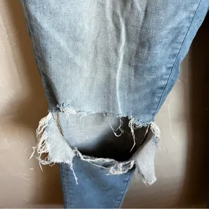AEO Next Level Stretch Highest Rise Jegging‎ Crop Raw Hem Denim Jeans thumbnail 4