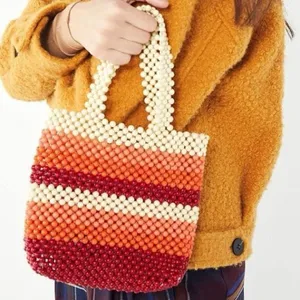 Urban Outfitters mini beaded tote bag thumbnail 1