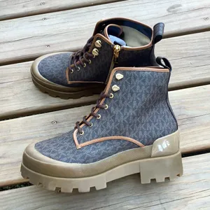 Nice authentic Michael Kors combat booties 🤎🤎🤎 thumbnail 16