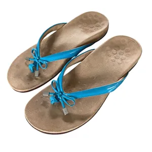 Vionic Bella II Sandal Womens 7 Turquoise Blue Coastal Preppy Bow Orthotic Thong thumbnail 1