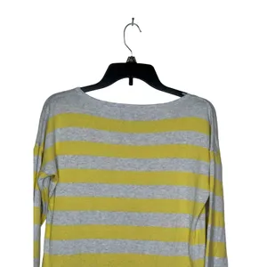 Old Navy Women's Sweater Striped Long Sleeve Lightweight Gray/Yellow Sz.‎ Medium thumbnail 10