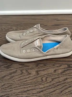 Keds Beige Canvas Slip-Ons thumbnail 4