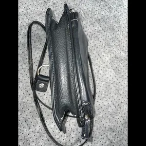 FOSSIL Crossbody Bag Purse Black Leather‎ Organizer thumbnail 5