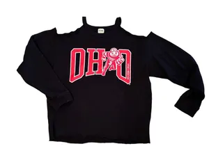 OSU Ohio State University Buckeyes PINK Victoria's Secret Sweatshirt, Medium thumbnail 1