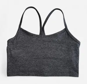 Aerie Women L Heather Gray White Lined Athletic Tank Top Workout Gym thumbnail 1