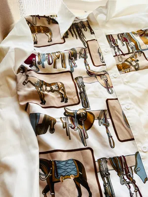Equestrian Blouse White Size XL thumbnail 5