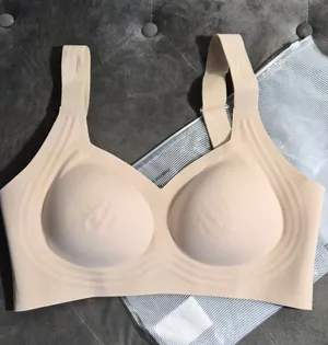 Source Unknown Unbranded Women's Tan and Cream Bra thumbnail 1