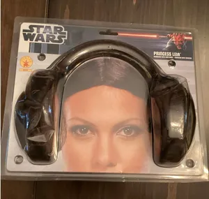 NIB Rubie's Star Wars Princess Leia Headband Hair Buns with Darth Maul Error thumbnail 1
