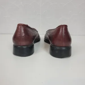 Enzo Angiolini Womens Shoes Size 7 Burgandy Leather Slip On Flat Loafers thumbnail 5
