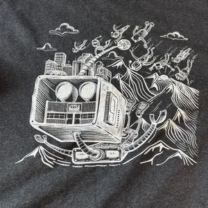 District Little‎ Machine Beer Denver Colorado Robot Sweatshirt Charcoal 2XL thumbnail 3