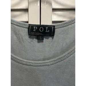 POL Gray Short Sleeve High Low Tunic T-Shirt Size L Soft Casual Relaxed thumbnail 2