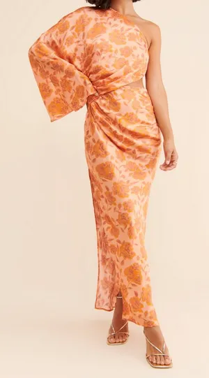 Jen’s Pirate Booty Orange One Shoulder Dress thumbnail 1
