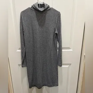 J Crew Gray Turtleneck Sweater Dress Small thumbnail 3