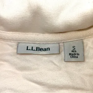 L.L. Bean Small Quilted Quarter Zip Pullover Cream EUC Outdoor Fall Cozy thumbnail 8