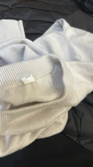 Lululemon oatmeal crewneck longsleeve cotton & cashmere sweater thumbnail 7