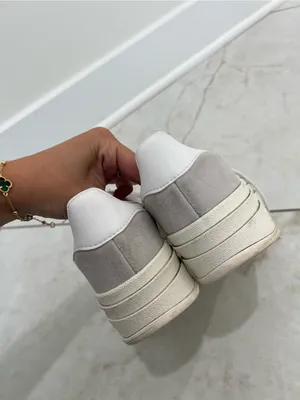 Adidas Grey Two / Cloud White / Core White Gazelle Bold Sneakers Size 6 US $120 thumbnail 4