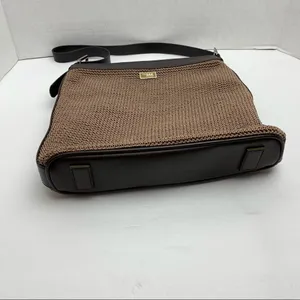 THE SAK Elliott Luca Brown Crochet Knit Adjustable Strap Shoulder Bag Casual thumbnail 2