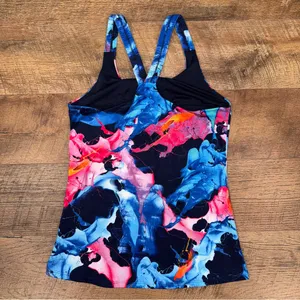 Athleta Blue and Pink Activewear Women's Bra Top thumbnail 10