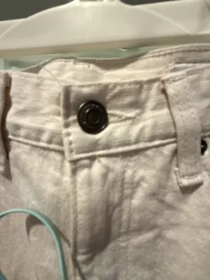 Zara Straight Leg White Denim Jeans thumbnail 3