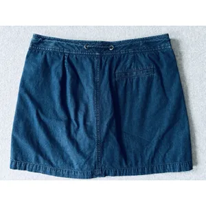 Dockers Dark Blue‎ Denim Jeans Skirt Skort Shorts Pockets Womens Size 8 thumbnail 7