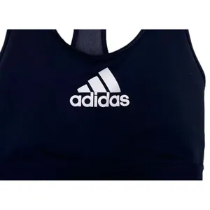 Adidas Top Cropped Activewear Sz Small Womens Sports Bra Logo Mesh Work Out Gym thumbnail 8