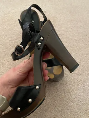 Black And Brown Studded Heels Size 8 thumbnail 8
