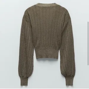 NWT ZARA Metallic Thread Knit Cardigan Sz Medium‎ Bloggers Favorite 9974/104/303 thumbnail 3