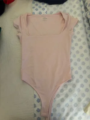 Girls' Light Pink Short Sleeve One-Piece Bodysuit thumbnail 1