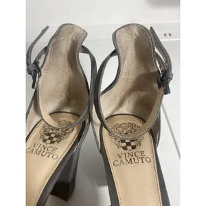 Vince Camuto Corlina Gray Suede Leather Dress Sandal Block Heel Womens Size 7.5M thumbnail 13