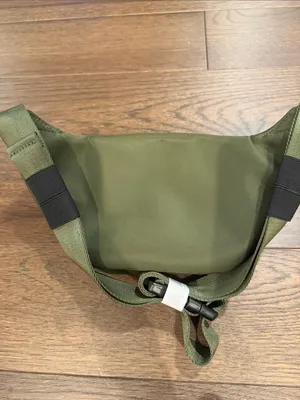 Bagging Rights Olive Crossbody Bag / Fanny Pack with Neon Accents New - C11-513 thumbnail 5