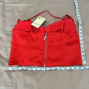 NWT Say what? Red size large zip back adjustable spaghetti strap camisole thumbnail 5