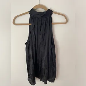 New with tags Sincerely Jules black dress tank with high neck size large thumbnail 3
