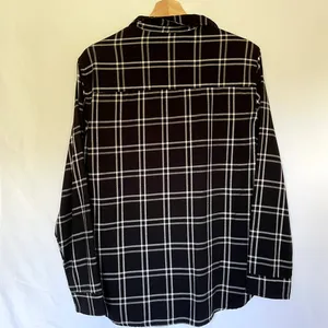Jachs boyfriend black white checkered button down shirt pockets‎ women's M thumbnail 9