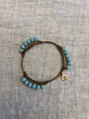 Bourbon and Bowties Turquoise Beaded Bracelet thumbnail 2