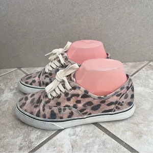 RE/DONE Low Top Skate Sneakers Faded Leopard Print Canvas Size 37 Pre Owned‎ thumbnail 5