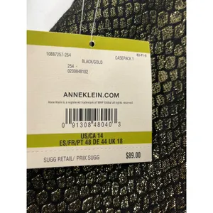 Anne Klein Gold Metallic Snake Skin Ankle Pants‎ Women 14 Straight Leg Trousers thumbnail 11